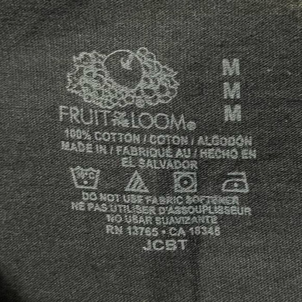 plain blank black Fruit of the Loom short sleeve crewneck casual work t-Shirt - Picture 3 of 4